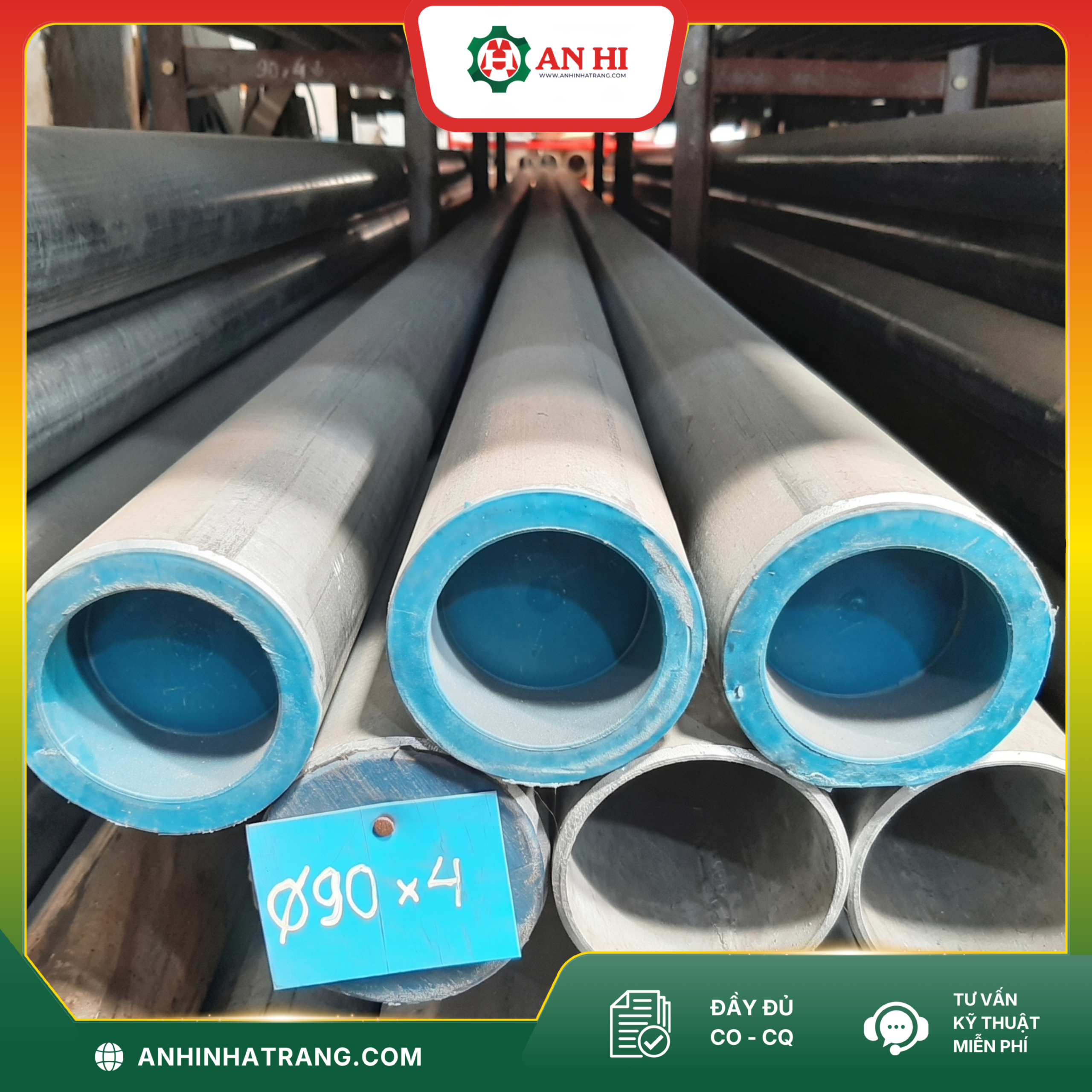 ỐNG KẼM PHI 90 DÀY 4,0MM LẺ (MÉT) (2)