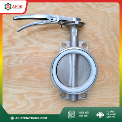 VAN BƯỚM TAY GẠT KOREA, DN50 (THÂN VÀ ĐĨA INOX, RON TEFLON)